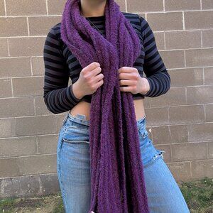 Chunky Purple Colorful Scarf Ugg Womens OS